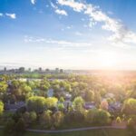 outdoor view overlooking real estate with clear sky